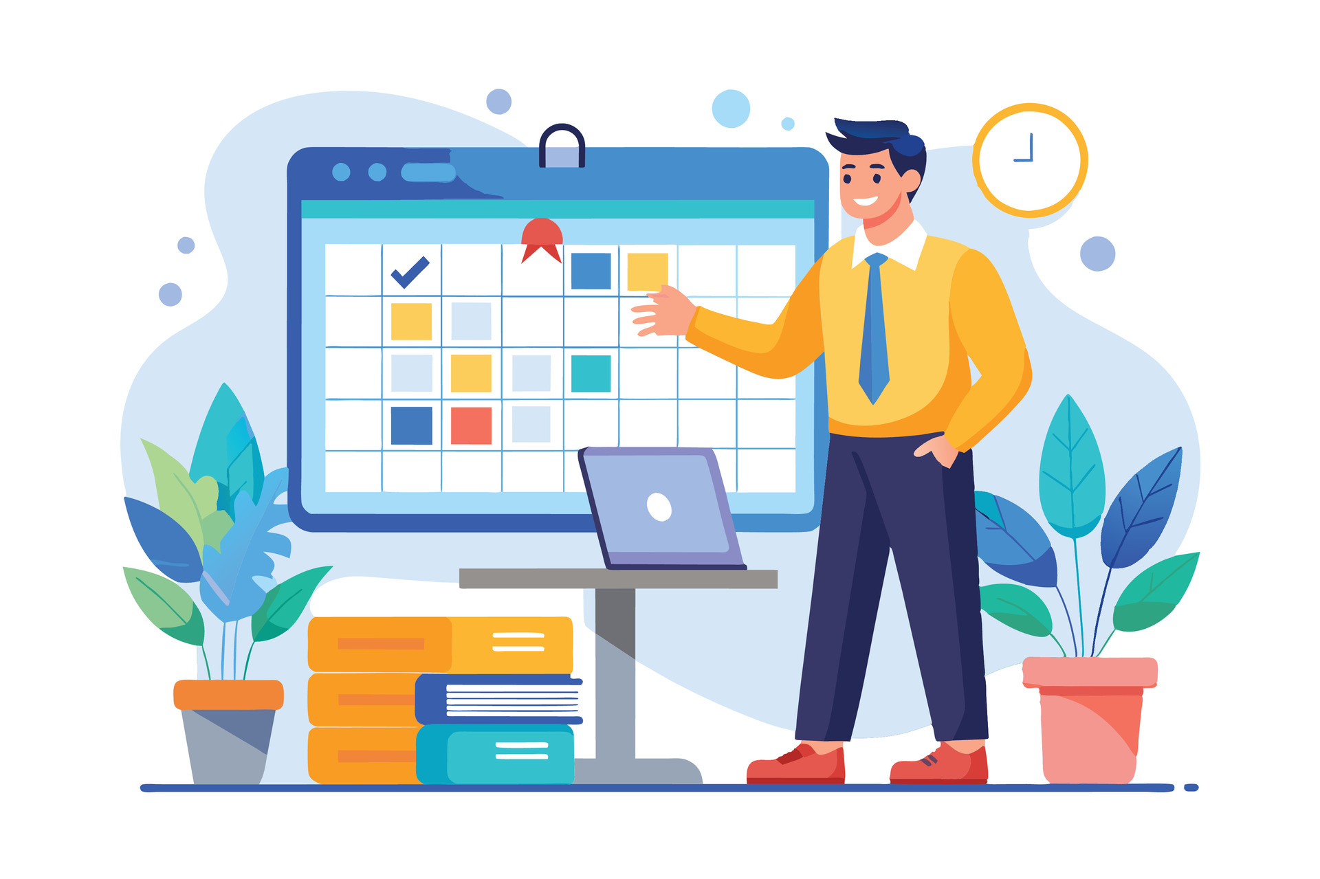 LeavePlan visual team calendar showing color-coded time off requests
